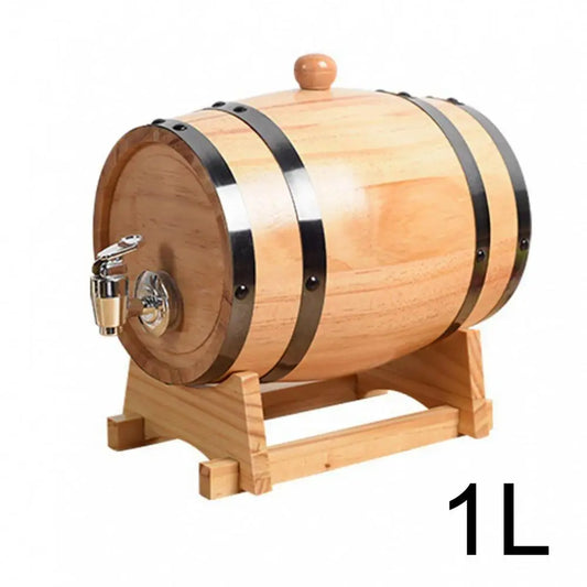 1L/1.5L/3L Wood Wine Barrel Vintage Oak Home Brewing Accessories Large Capacity Wine Storage Container For Tequila Wine Whiskey