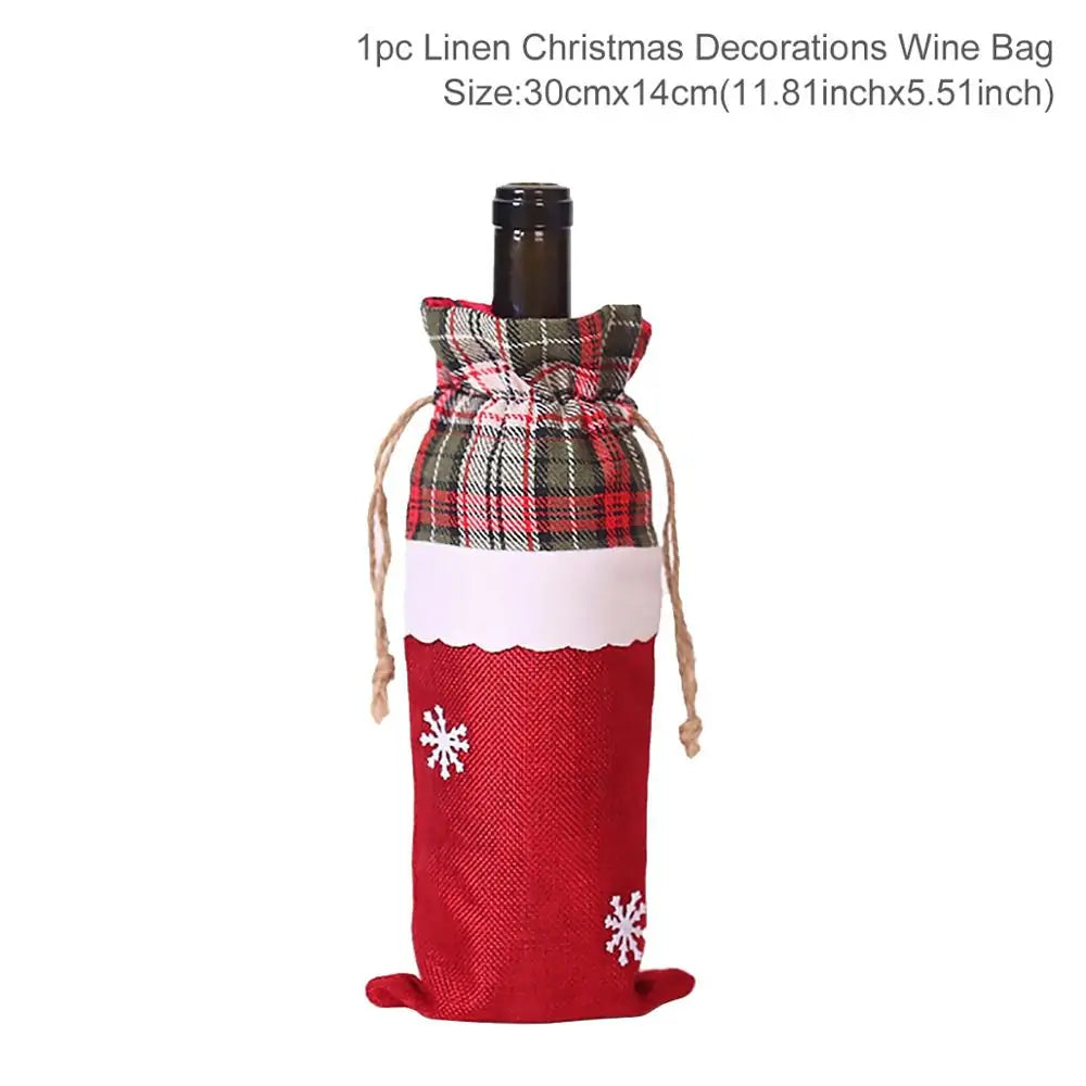 Santa Claus Wine Bottle Cover