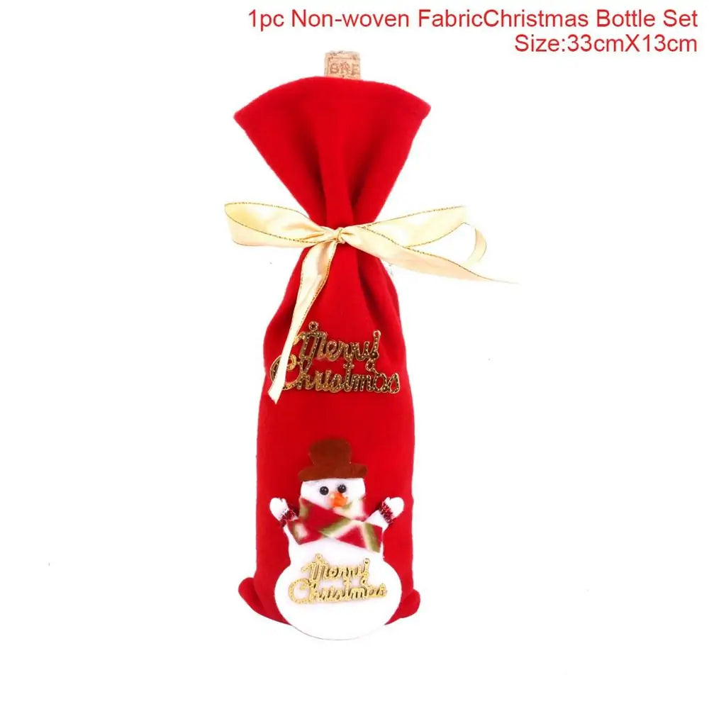 Santa Claus Wine Bottle Cover