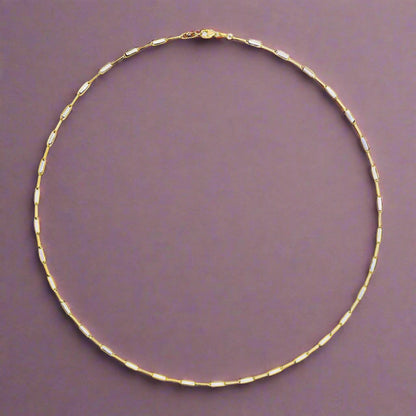 Unisex Solid 14K Gold 2.5mm Paperclip Chain Necklace