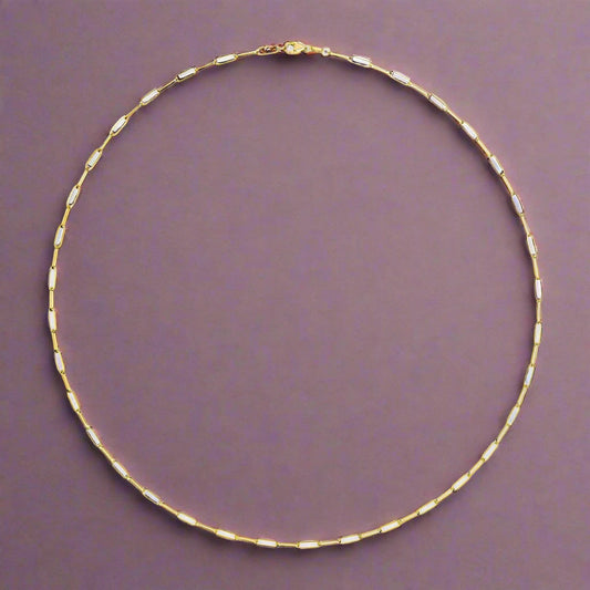 Unisex Solid 14K Gold 2.5mm Paperclip Chain Necklace