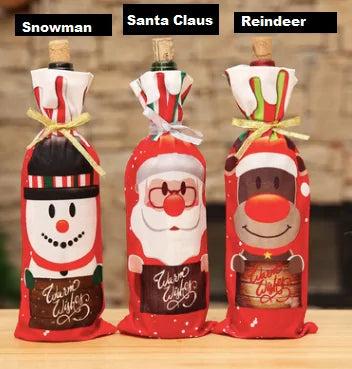 Wine Bottle Cover Christmas Decorations