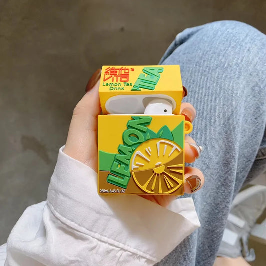 Funny Lemon Tea Drink For Apple Airpods Cases