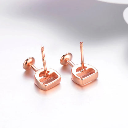 Fashion Simple Women's Earrings Hollow Wine Glass Cubic Zirconia Ear Stud Earrings Jewelry Gifts