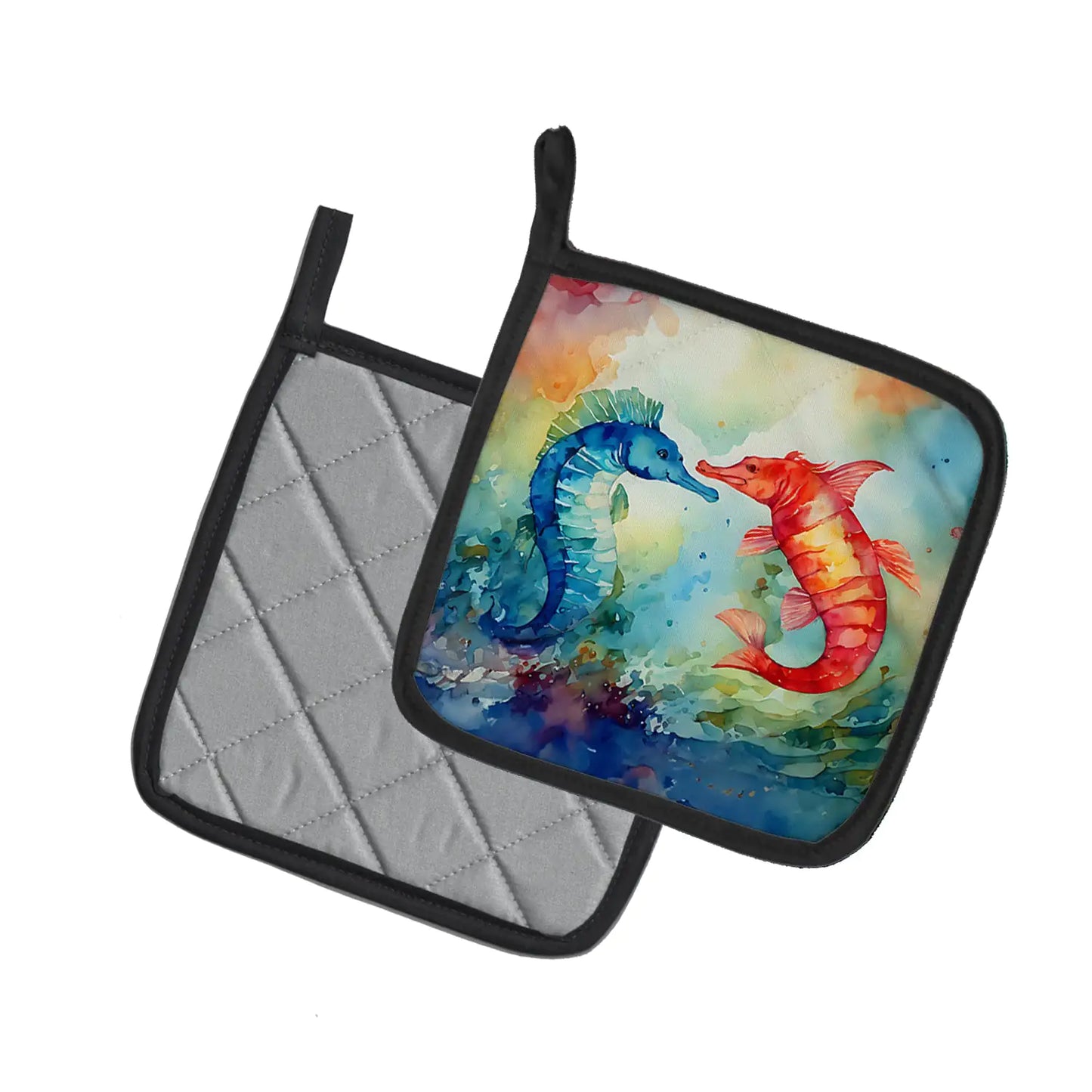 Seahorses Pair of Pot Holders