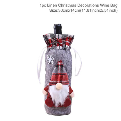 Santa Claus Wine Bottle Cover