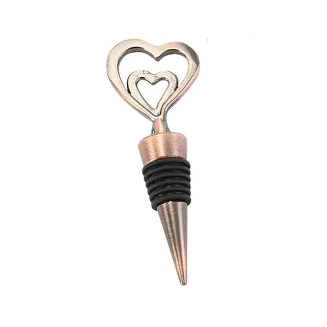 Zinc Alloy Wine Stopper Crystal Wine Champagne Bottle Stopper Vacuum Sealed Wedding Heart Gift  Wine Pourer Stopper Dropshipping